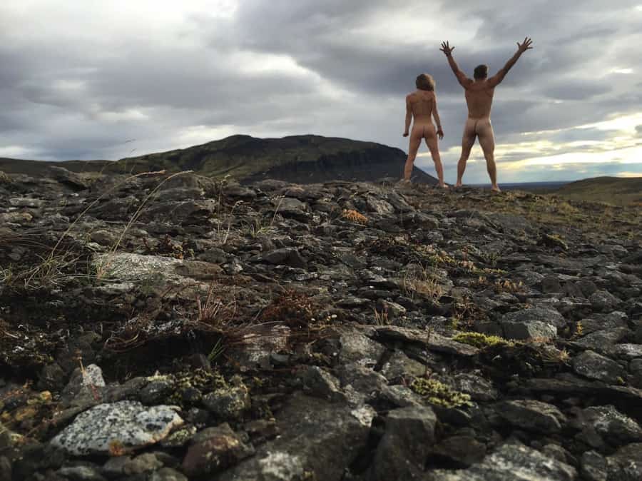 Skinny dipping iceland