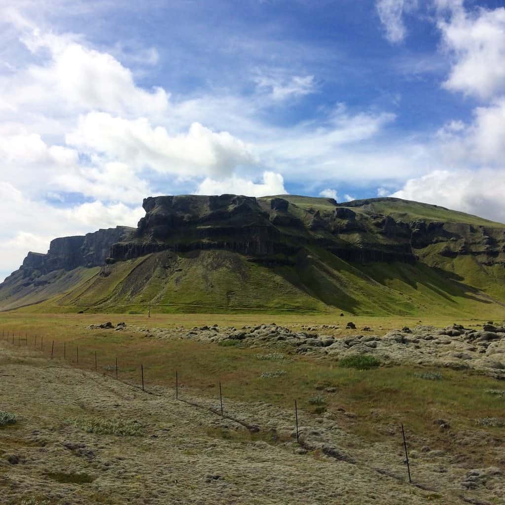 A mountain view in South Iceland