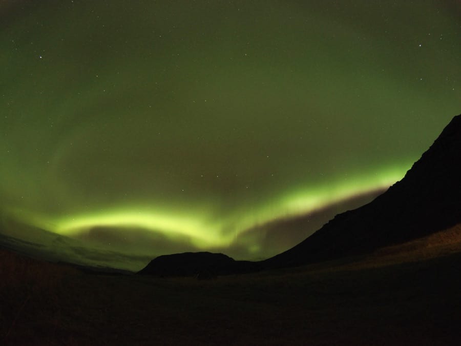 Aurora Borealis in South Iceland in September