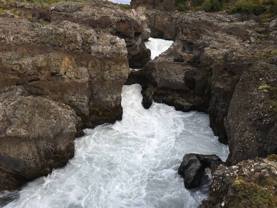 The waterfall Barnafossar