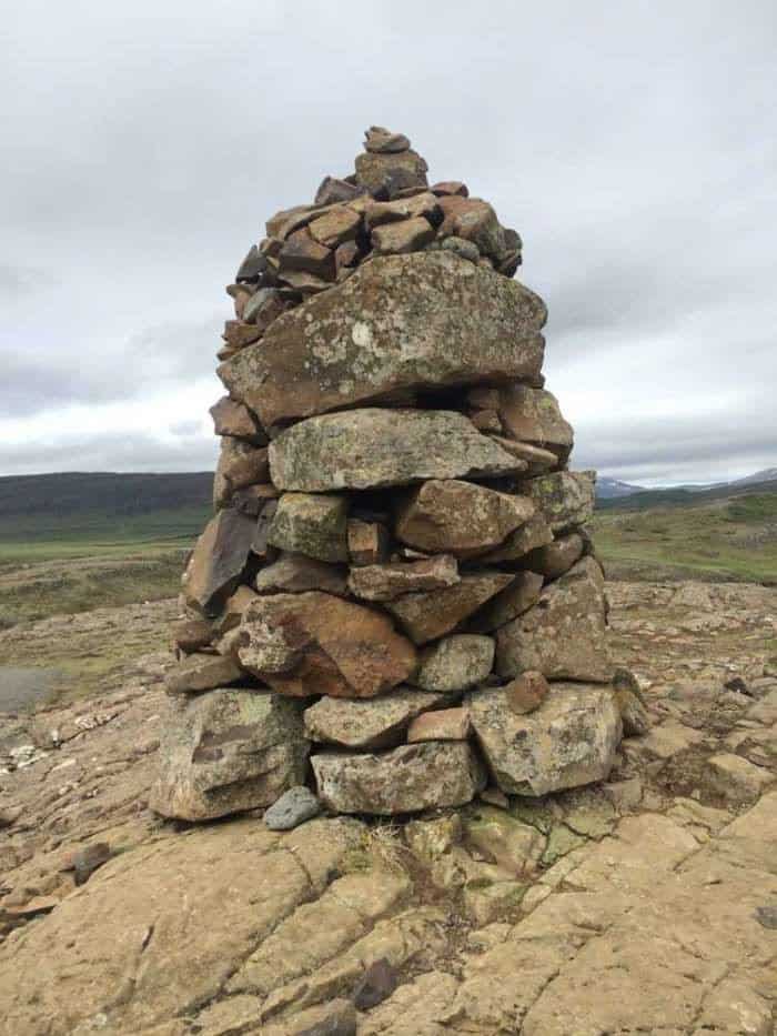 Cairns in Iceland were used to guide travelers crossing the country.
