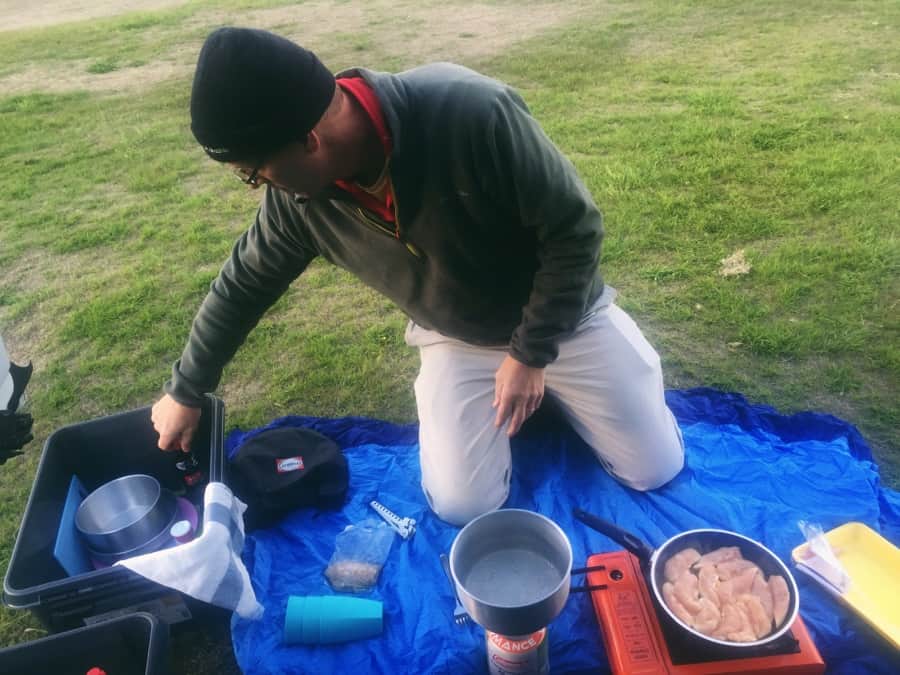 Cooking while camping in Iceland