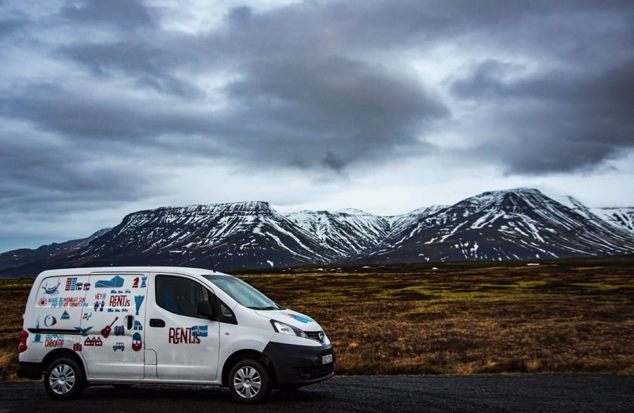 Camping in Iceland in February in a camper van