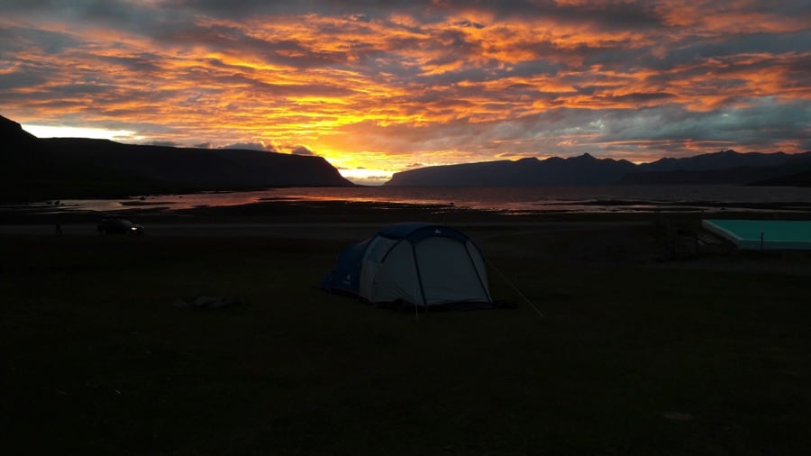Camping in the land of the midnight sun