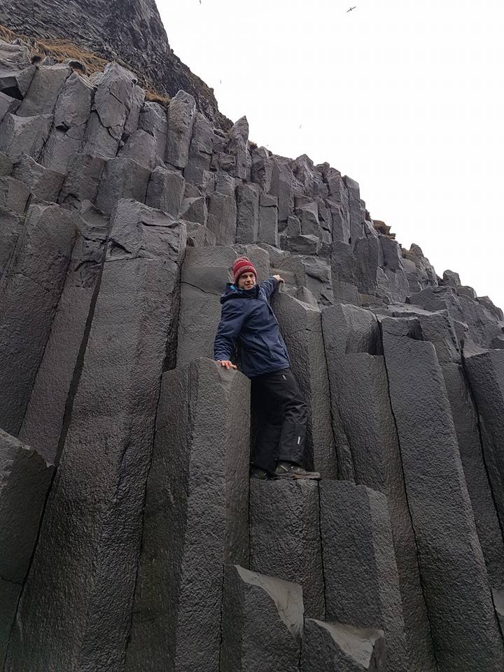 Climbing Basalt columns