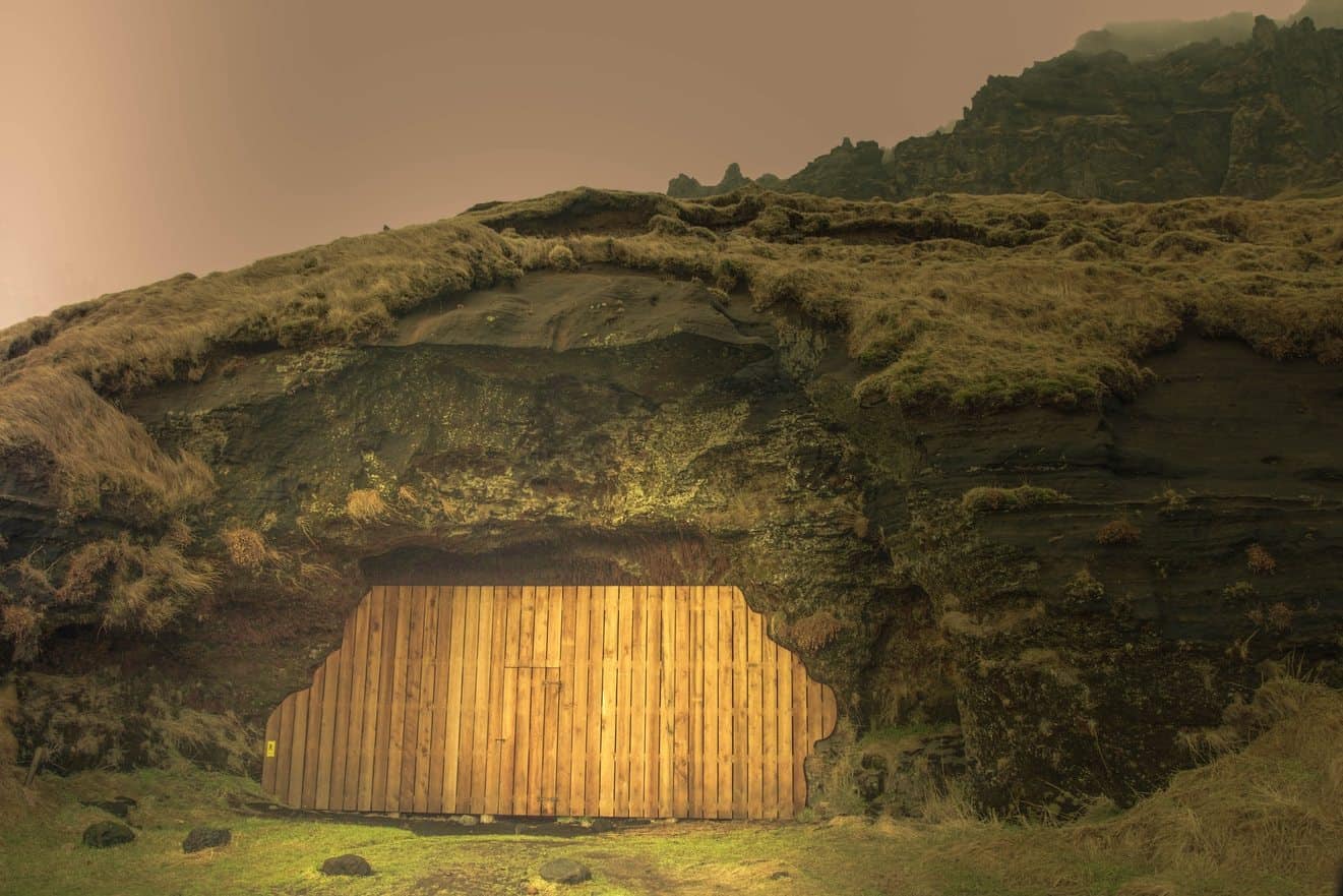 Closed cave in south Iceland