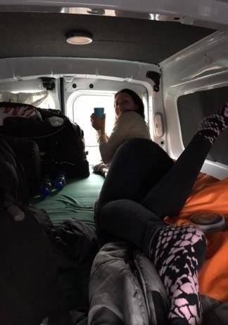Cozy in the camper van