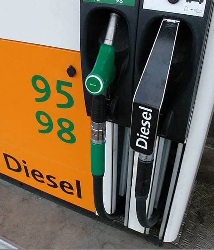 Gas pumps in Iceland. Diesel vs petrol