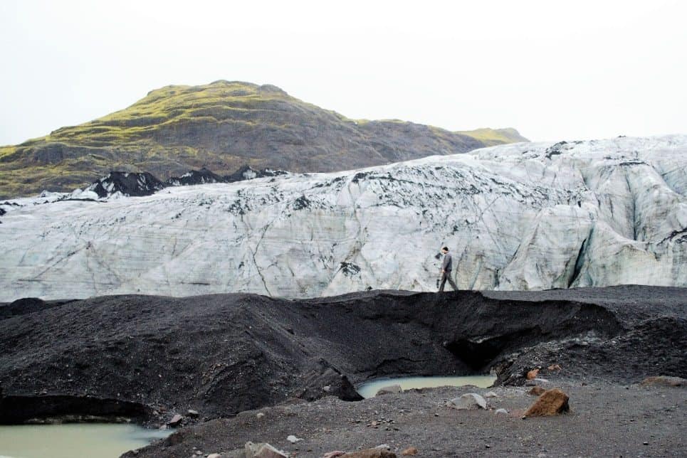 Walking along Glaciers in South Iceland
