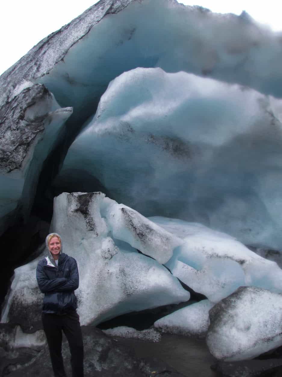 Glacier ice at Sólheimar glacier