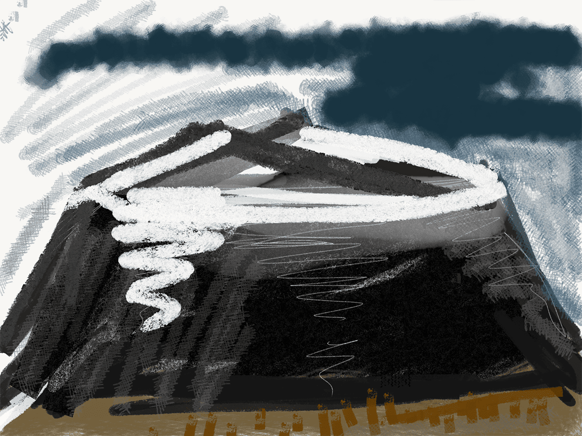 A painting of Herðubreið mountain, the queen of the Icelandic mountains
