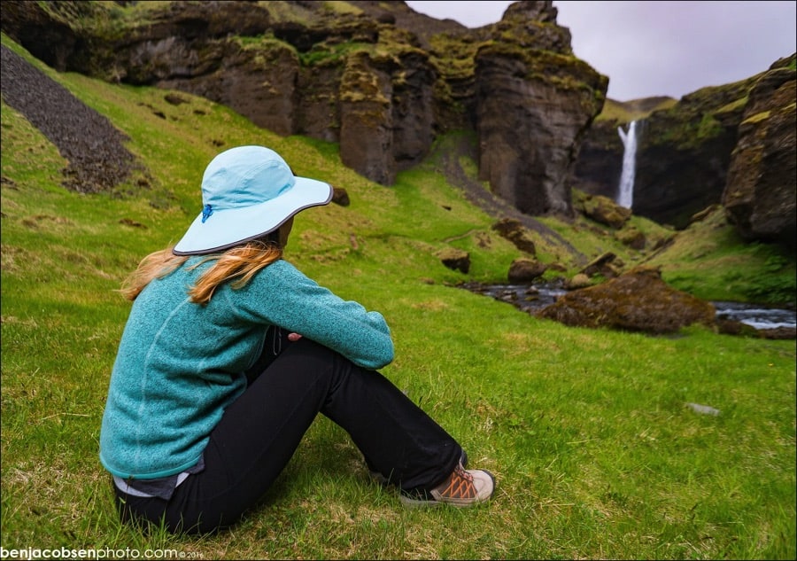 A secret waterfall in Iceland - Kvernufoss 