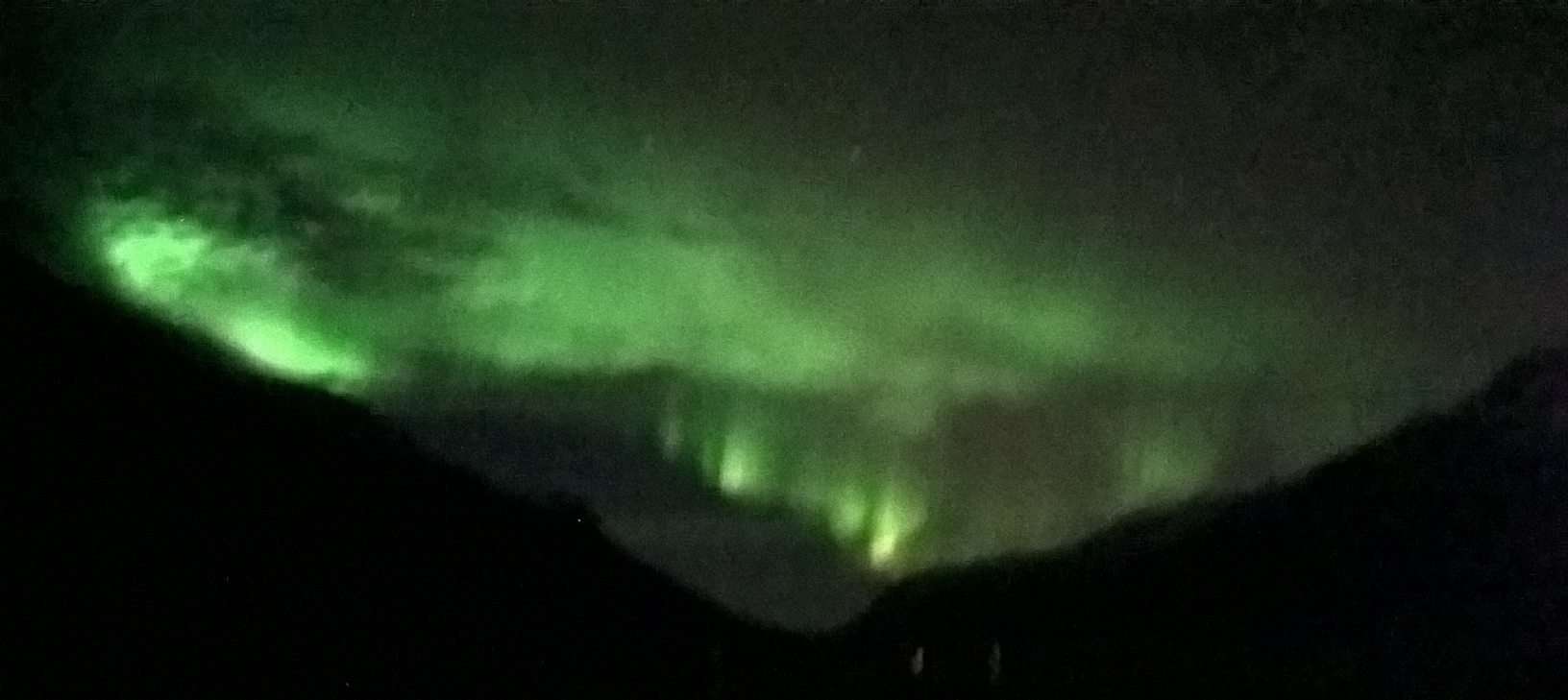 Northern lights in December in Iceland