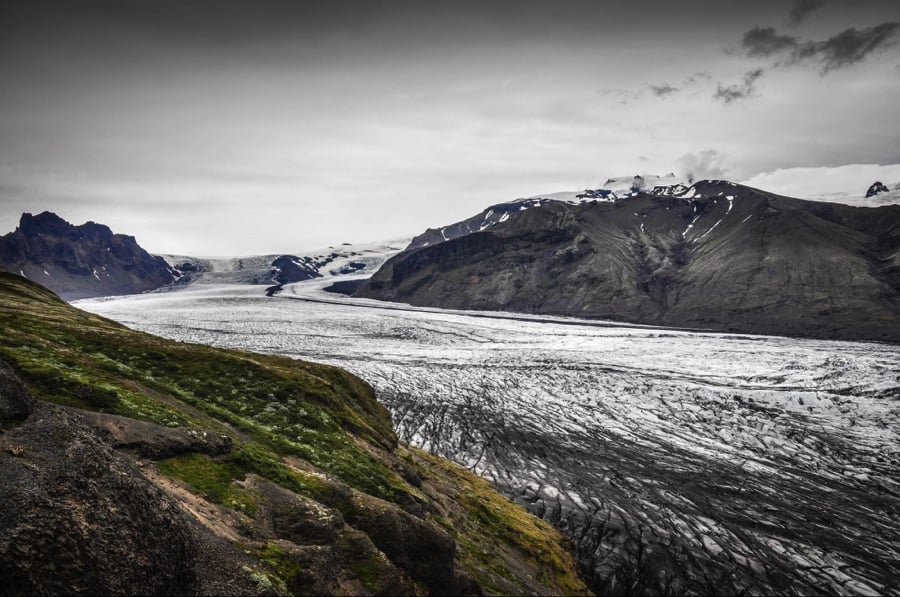 Skaftafellsjökull glacier in south Iceland