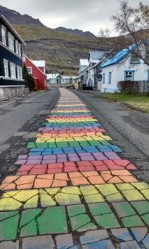 The streets in Seyðisfjörður