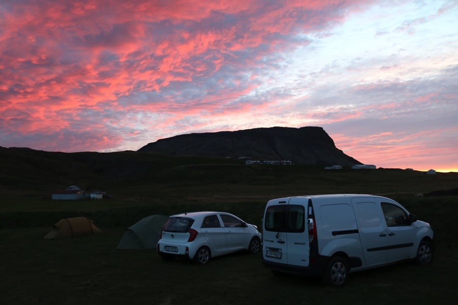 A beautiful sunset in Ólafsvík on the most eastern tip of Snæfellsnes peninsula
