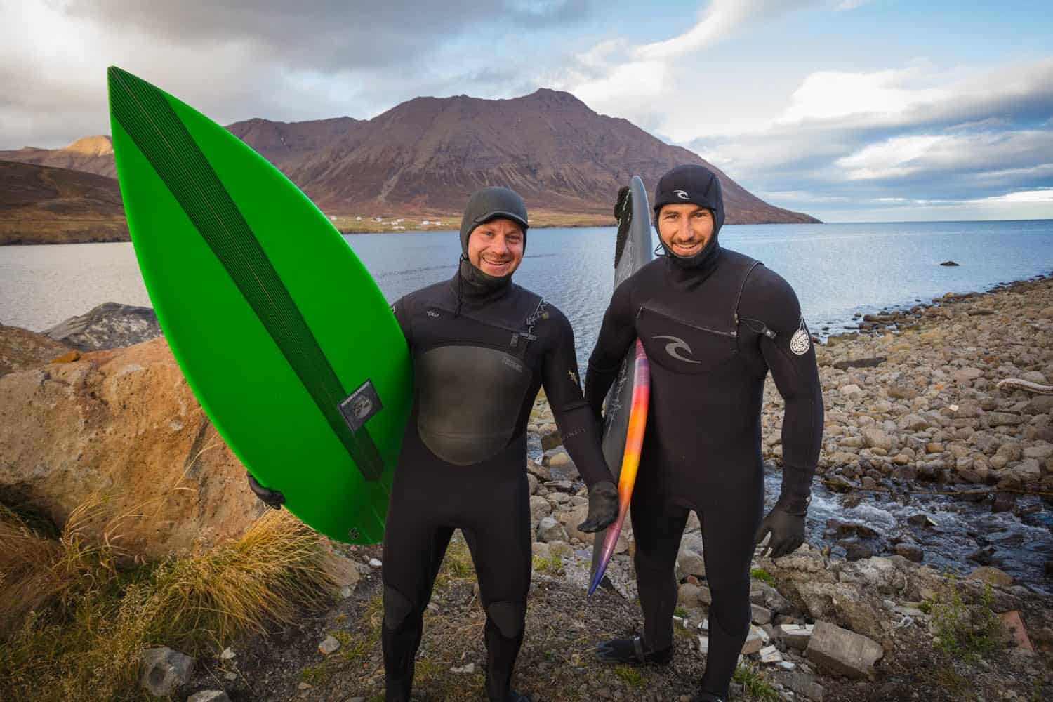 California surfers in Iceland