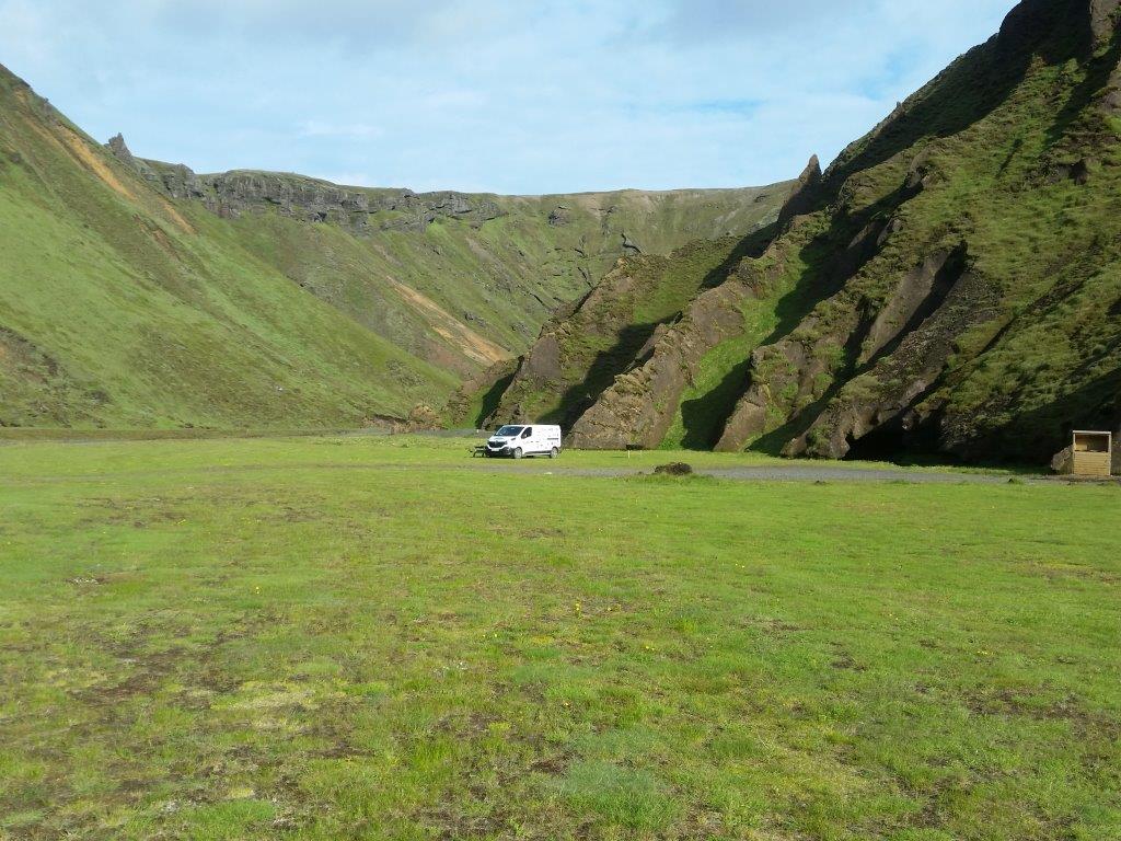 Camping in Þakgil in a Camper van Camping in Þakgil in a Camper van