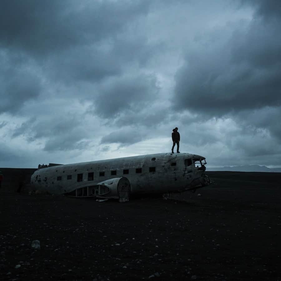 The crashed DC-3 in Iceland