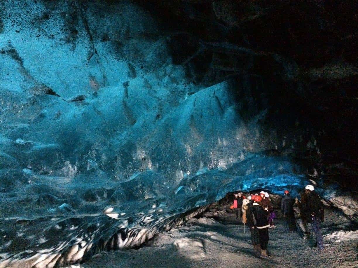 The famous ice cave in Iceland