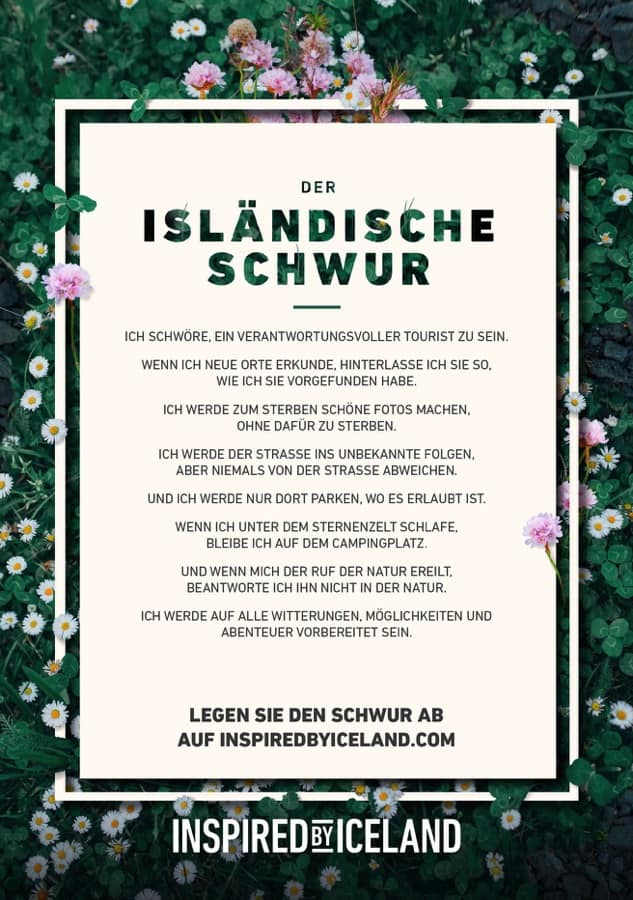 The Icelandic pledge in German - Das isländische Versprechen