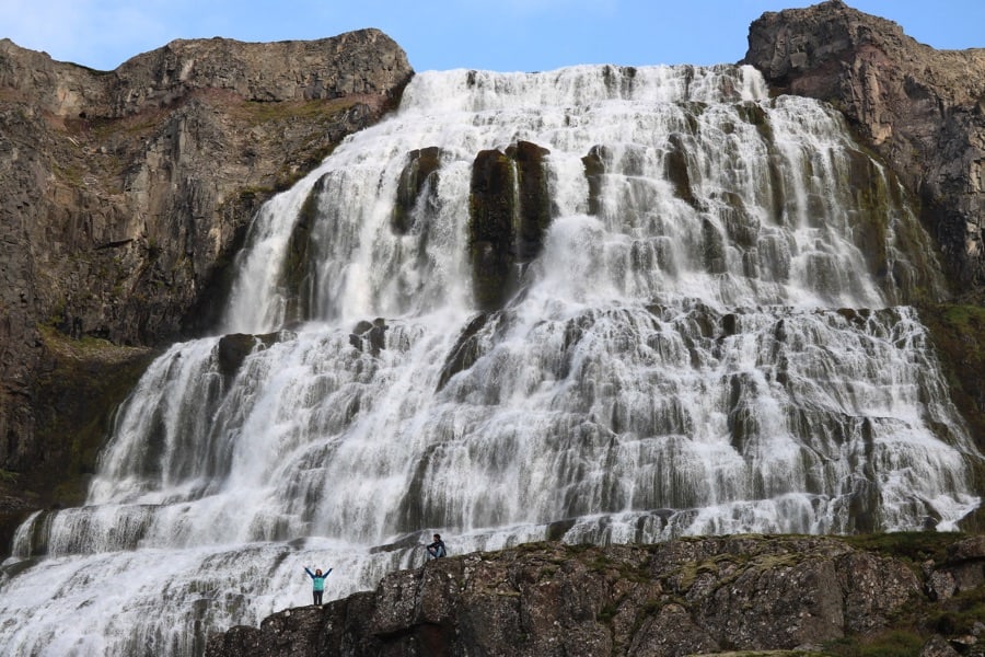 The waterfall Dynjandi in the Westfjords
