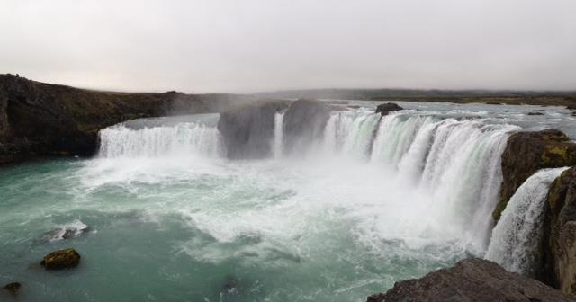 Goðafoss, the waterfall of the gods