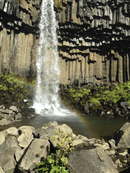 Beutiful waterfall Svartifoss