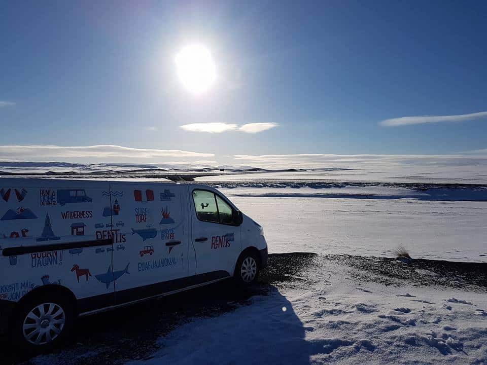 Camper van trip in the wintertime in Iceland