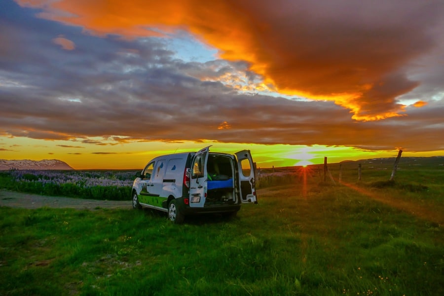 Camping holiday in Iceland
