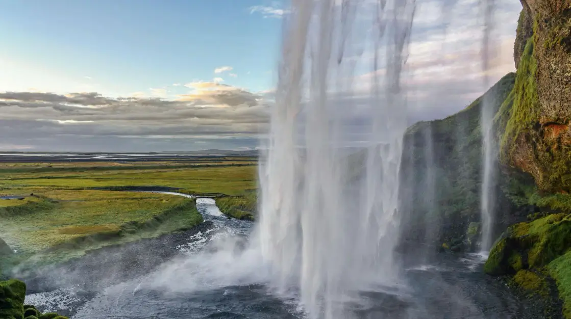Seljalandsfoss waterfall, Iceland.