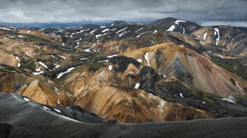 Landmannalaugar rhyolite mountains in Iceland’s highlands.