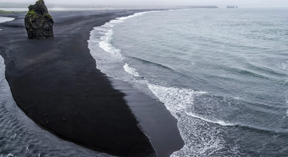 Black sand beach, South Coast, Iceland.