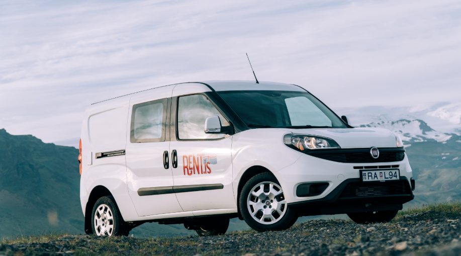 Fiat Doblo camper van in Iceland.