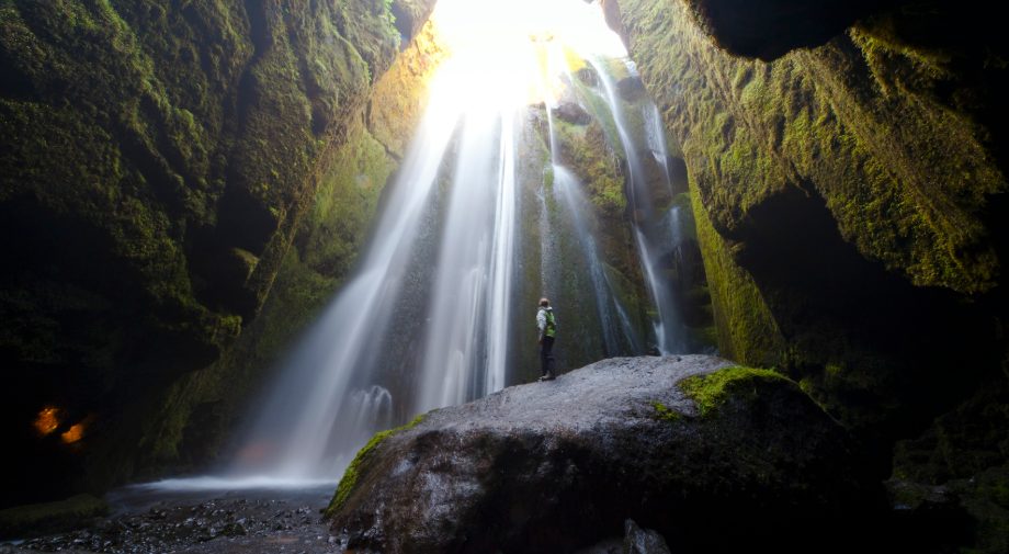 Gljúfrafoss secret waterfall, Iceland.