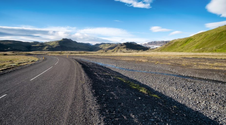 Gravel road in Iceland.