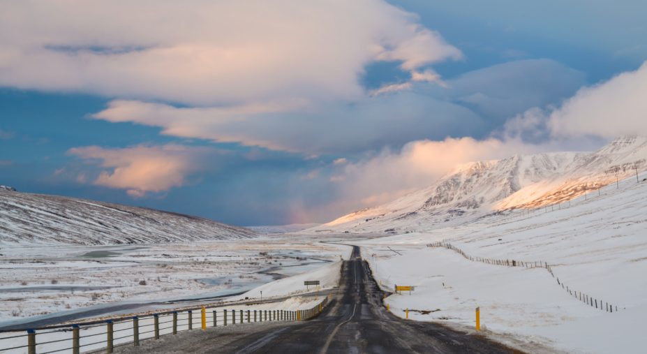 Ring Road, Iceland, in winter.