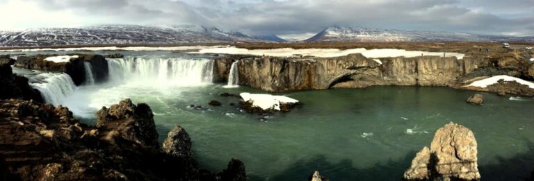 Magical waterfall in iceland