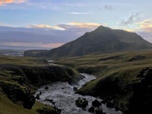 Above Skógafoss in late September