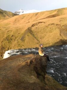 Above Skógafoss in winter Above Skógafoss in winter