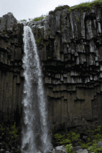 Basalt column waterfall Svartifoss