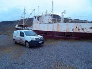 Beached ship in Westfjords