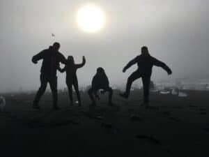 Black sand beach fun Black sand beach fun