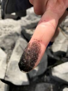 Black sand by Dettifoss Black sand by Dettifoss