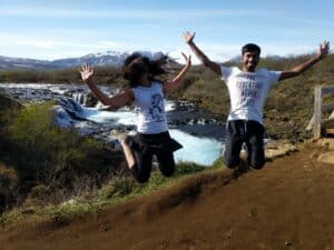 Brúarfoss Jumping Brúarfoss Jumping