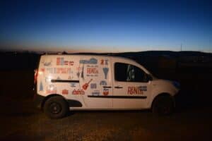 Campervanning in sunset