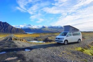 Camping in the wild in Iceland