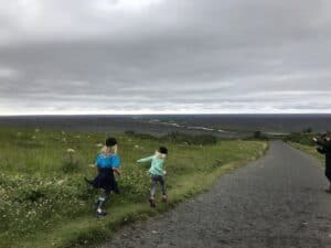 Children exploring Iceland