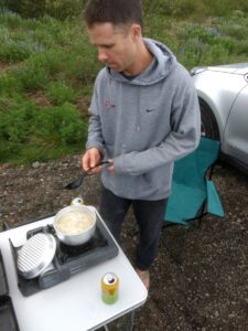 Cooking while camping