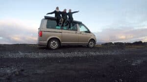 Cousins on a camper van trip in Iceland Cousins on a camper van trip in Iceland